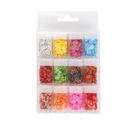 jojofuny Tranches D'argile Polymère Fruits Pour Nail Art 12 Boîtes Assortiment Couleurs Aléatoires Décorations Diy Filles Femmes Fêtes