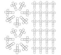 jojofuny Trombones Métalliques de Croix et Cœur Argentés 100pcs Résistants la Déformation pour Fournitures D'étude Biblique et Décorations Carnet