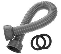 jojofuny Tuyau D'évacuation Flexible Double Joint D'étanchéité 50 Cm pour Évier Cuisine en Plastique Haute Résistance, Adapté pour Lavabo à Double Bac