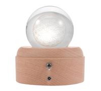 jojofuny Veilleuse Boule de Cristal LED Décorative Boîte à Musique Intégrée Petite Taille Éclairage Doux Décoration de Bureau et Maison Présent pour Anniversaire Ambiance Romantique