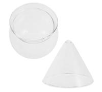 jojofuny Verre à Cocktail Créatif en Verre Alimentaire, Petit Modèle 10,4x10,4x9,5 Cm, Tasse Boule Transparente Stable, Bar et Domicile, Coupe à Cocktail sans Pied pour Boissons Fraîches