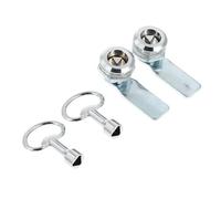 jojofuny Verrous Triangulaires en Zinc pour Armoires Électriques, 2 Ensembles Argentés, Serrure de Porte pour Coffret de Distribution, Sécurité Garçon et Filles, Serrure Robuste