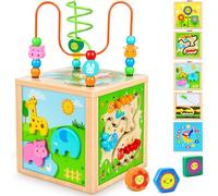 Jojoin Cube d'Activité Bébé Jouet Bebe 1 an - Jouet Enfant 2 3 Ans - Activite Bebe Centre d'Activités ave Labyrinthe - Jeux Montessori Educatif | Cadeau Noel et Anniversaire pour Garçons Filles