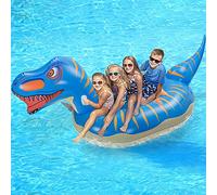 Jojoin Géant Bouée Dinosaure, 275×115×100cm Bouee Dinosaure Gonflable - Durable et Sûr avec 2 Trou Gonflable et 1 Patch Autocollant, Jouets De Plage et Océan D'été Adapté pour Adultes et Enfants