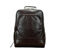 JOJOJ Sac à dos décontracté en cuir for homme, style rétro, sac à dos for ordinateur portable 15 pouces(Brown)