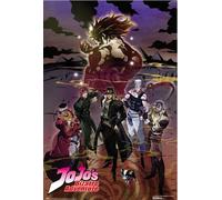 JoJoJo's Bizarre Adventure Stardust Crusaders Poster de la série TV 61 x 91,5 cm + 2 barres en plastique Noir 62 cm