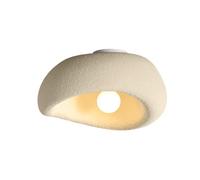 JOJOM Wabi Sabi De Plafond Moderne Simple Beige jaune E27 Lampe Lustre Polystyrène Haute Densité Plafonnier Plafonnier Cuisine Salle À Manger Chambre Couloir Entrée (A30)