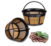 Jojomino Filtre à café réutilisable, filtre à café de rechange pour 8 à 12 tasses avec fond en en acier inoxydable