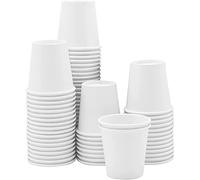 Jojomino Lot de 100 gobelets jetables en carton pour salle de bain, , , gobelets jetables Blanc 85 g