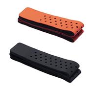 Jojomino Lot de 2 bracelets de rechange réglables et respirants pour moniteur de fréquence cardiaque Noir + Orange