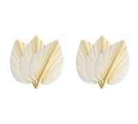Jojomino Lot de 6 grandes feuilles de palmier séchées blanches - Qualité supérieure - Style bohème élégant et moderne - Décoration murale pour la et le mariage