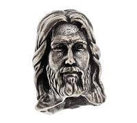 jojomis Breloque en forme de tête de Jésus - En laiton - Style vintage - Pour couteau, porte-clés, collier - Accessoire de bricolage - 1,7 cm, 1, Laiton, Agate