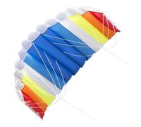 jojomis Cerf-volant professionnel double ligne pour adultes et enfants - Cerf-volant géant rayé arc-en-ciel pour la plage et le plaisir en plein air