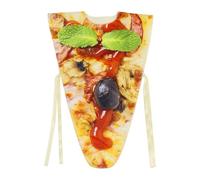 Jojomis Costume de Cosplay Alimentaire Adulte, Déguisement Fraise Pizza Burger pour Jeux de Rôle, Fête Halloween Soirée Thème- Pizza
