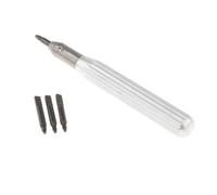 jojomis Ensemble d'outils de démontage de tube de montre avec 4 têtes interchangeables, poignée en métal de 11,9 cm pour réparation de montre-bracelet et tube étanche