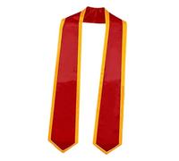 jojomis Étole de remise de diplôme en satin pour club honorable sociétés lycée cérémonie 183 cm Blanc, Rouge, 9.82X9.82X0.08in
