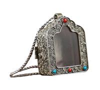 jojomis Gawu Box Amulette Pendentif Tibétain Boîte de Prière en Cuivre Sanctuaire Bouddhiste Collier Charm 3,4 x 2,8 x 4,7 cm