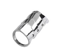 Jojomis Joint Armour Long Men's Finger Rings Punk Style 2-Piece Set, Articulated Silver & Black Alloy Rings, 4 cm (1.57 inch) Length