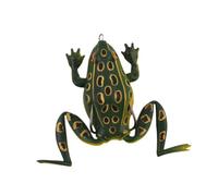 jojomis Leurre de grenouille sans mauvaises herbes doux et léger au design réaliste pour la pêche au bar, en eau douce, salée, bar, truite, brochet, 6,5 cm - Vert foncé