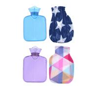 Jojomis Lot de 2 mini bouillotte de 250 ml avec housse en tissu doux et bouchon à vis