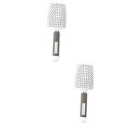 Jojomis Lot de 2 peignes pour cuir chevelu bouclés, peigne sèche-cheveux, peigne lissant, brosse à cheveux démêlante, peigne à cheveux pour cheveux secs et mouillés, blanc