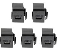 jojomis Lot de 5 adaptateurs de module de type C en plastique USB C Keystone Jack 3.1 de type C femelle vers femelle pour panneau de sortie de plaque murale