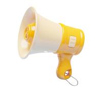 jojomis Petit haut-parleur en forme de bullhorn avec fonction d'enregistrement et de lecture, mini amplificateur portable pour adultes et enfants - Jaune