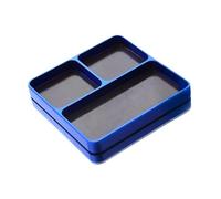 jojomis Plateau porte-outils en métal pour réparation de téléphone, équipement électronique et voitures télécommandées 9,6 x 9,86 cm - Bleu