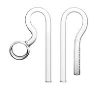 jojomis Tube de lys en verre pour aquarium avec écumeur de surface 13 mm Transparent Décapant l'huile Facile à nettoyer Filtre d'aquarium