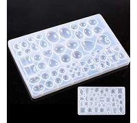 JOJOR Résine Bijoux Creation, Moulle Resine Epoxy Pendentif DIY, Art Résine DIY Gem Craft Fabrication de Bijoux Outil, Silicone Moule 2Pcs