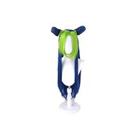 JOJO's Bizarre Adventure Jolyne Cujoh Cosplay Perruque longue en fibre résistante à la chaleur avec bonnet pour fête Motif anime Bleu Vert