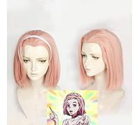 JoJo's Bizarre Adventure Sugimoto Reimi Cosplay court rose résistant à la chaleur + perruque pour Halloween Party