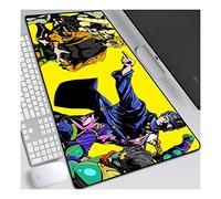 JoJo's Bizarre Adventure Tapis de Souris XL 800x300mm Hydrorésistant Anime Mouse Pad Grand Tapis de Souris Gamer avec Base en Caoutchouc Anti-Glissant Surface Texturée pour Ordinateur et PC, G