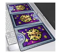 JoJo's Bizarre Adventure Tapis de Souris XL 800x300mm Hydrorésistant Anime Mouse Pad Grand Tapis de Souris Gamer avec Base en Caoutchouc Anti-Glissant Surface Texturée pour Ordinateur et PC, F