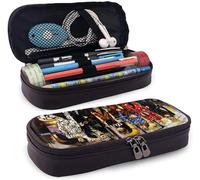 Jojo's Bizarre Trousse À Crayons En Cuir Haute Capacité Avec Double Fermeture Éclair