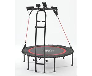 Joka Fit «Cacau» - l’innovation en trampoline, trampoline de fitness «Cacau» 2.0, compteur de sauts, bandes de résistance, DVD, support pour téléphone portable