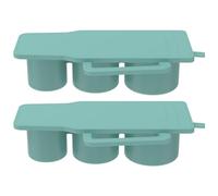 Jokapy 2 PCS Ice Cube Tray pour Tasse de gobelet Moules de glaçons en Silicone avec Couvercle Moules de Glace à libération Facile pour congélateur xiangbaoshang(Green d'eucalyptus)