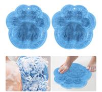 Jokapy 2pcs Douche Masseur à Pied Masseur époutteur Non Galette de Douche à la Douche avec des succes de poulement apaisant Le Tapis d'épurateur améliore la Circulation des Pieds à réduire(Bleu)