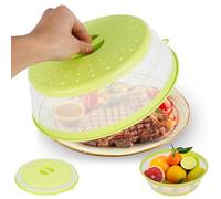 Jokapy Housse de protection pliable pour micro-ondes - 26,5 cm - Panier filtrant à fruits - Haute protection anti-éclaboussures - Avec trous de vapeur - Pour micro-ondes - Empêche les éclaboussures