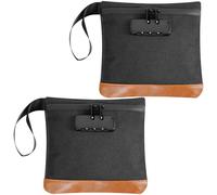 Jokapy Lot de 2 Sacs Anti-odeurs avec Serrure à Combinaison, capacité, Anti-Odeur, Porte-Monnaie Portable avec Serrure pour Un Usage Quotidien à la Maison, pour Voyager à la Maison, Noir, Noir