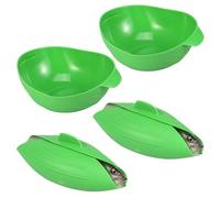 Jokapy Lot de 4 moules à pain en silicone - Mélange de bâtonnets et résistant à la chaleur à la vapeur - Design universel adapté à la cuisine quotidienne (vert)