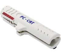 Jokari 30161 PC CAT Dénudeur de câble adapté pour câbles ronds, Câble CAT5, Câble CAT6, Câble