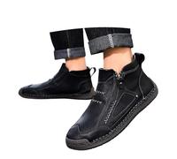 JokeLomple Bottines polyvalentes et décontractées d'extérieur, à Enfiler et à Fermeture éclair - Bottines légères à Semelle Plate pour Le Quotidien et L'Aventure