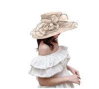 JokeLomple Chapeau été Femme Large Feuille Fleur, Mariage Plage Soleil