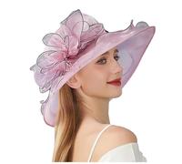 JokeLomple Chapeau Femme Fleur Feuille Large, Douche Nuptiale Plage