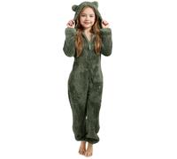 JokeLomple Combinaison Polaire à Capuche et Oreilles pour Fille, Pyjama d'hiver Doux et Chaud, Costume de Jeu pour Tout-Petits