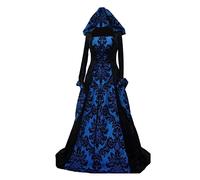 JokeLomple Costume Halloween Femme - Gothique Maille Robes Longues Robe Victorienne d'halloween Femme Robe de Cocktail Femme Mariage Halloween, Punk, Hippie Ligne A, Mini, Grunge, Punk