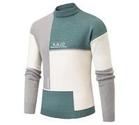 JokeLomple Hommes col Rond Pull Tour - Pull Noir pour Homme Printemps Pulls Basique Chemise à Manches Longues Slim Fit Chaud en Maille Sweat pour l'hiver Pulls Fin Sweatshirts Légers
