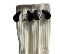 JokeLomple Jambières Tricotées Femme Mignon Chaussettes d'hiver Chaussettes Rigolotes Femme pour Uniforme Accessoires Christmas Over Knee Socks sur Les Chaussettes Aux Genoux NoëL Anniversaire Cadeau
