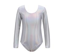 JokeLomple Justaucorps de Gymnastique à Manches Longues pour Filles, Justaucorps de Danse Brillant, Justaucorps de Ballet, Justaucorps de Yoga Classique, Combinaison de Gymnastique